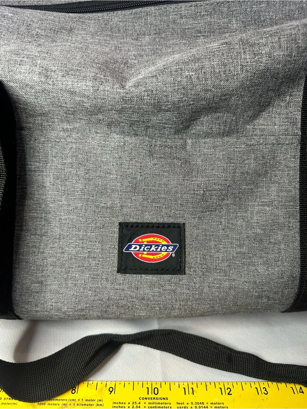 Dickies Gray Travel Duffel with Black Straps